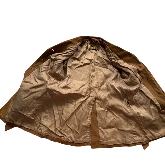 Vintage 70s BEEFALO by Petroff Suede Belted Jacket — Tobacco/Camel Brown,Western - Picture 9 of 14